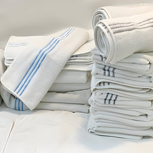 Cotton Triple Embroidered Bath Towels (Set of 2)