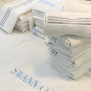 Cotton Triple Embroidered Bath Towels (Set of 2)