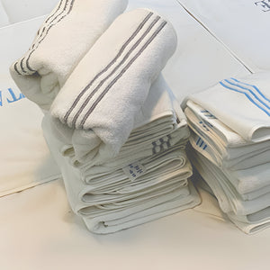 Cotton Triple Embroidered Bath Towels (Set of 2)