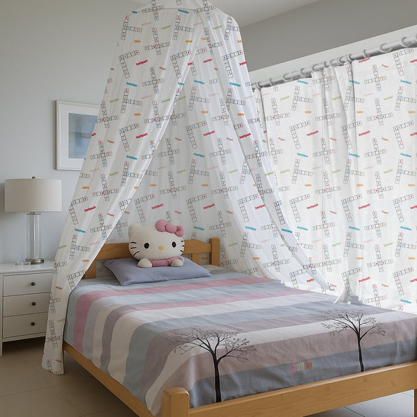 Crossword-Puzzle Printed Canopy
