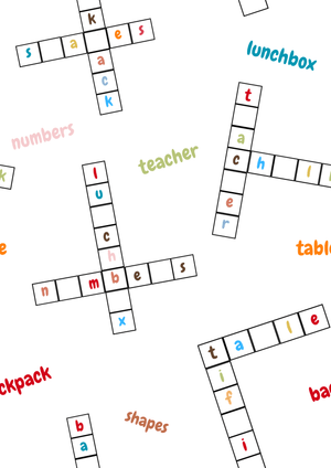 Crossword-Puzzle Printed Canopy