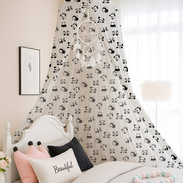 Cute-Panda Printed Canopy