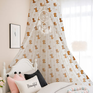 Cute Dog Paw Printed Canopy