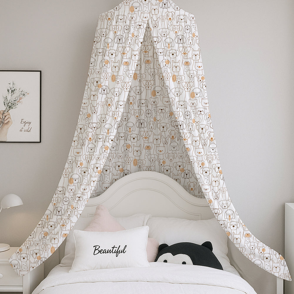 Cute Dogs Printed Canopy