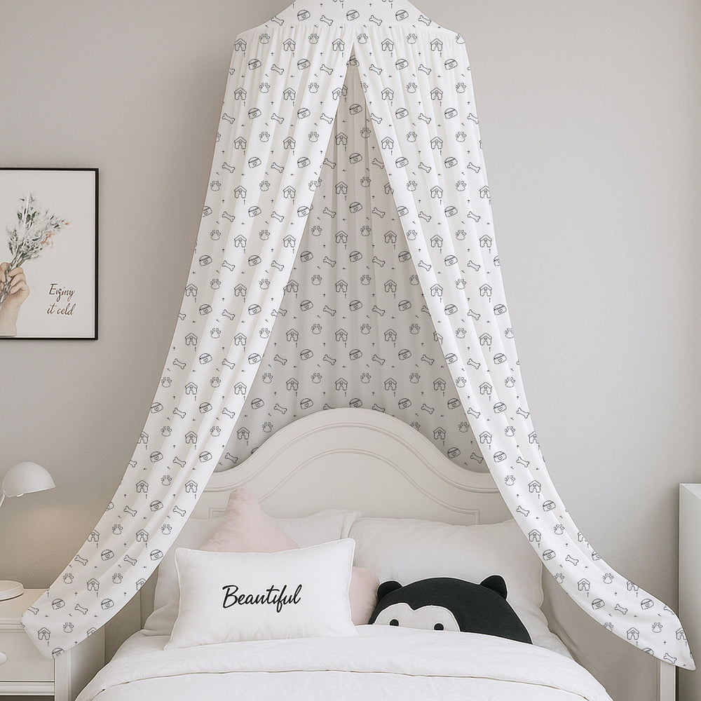 Dog Toy Food Bone Printed Canopy