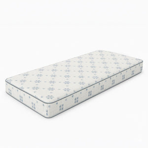Pale Blue Snowflake Pattern Printed Bench Cushion