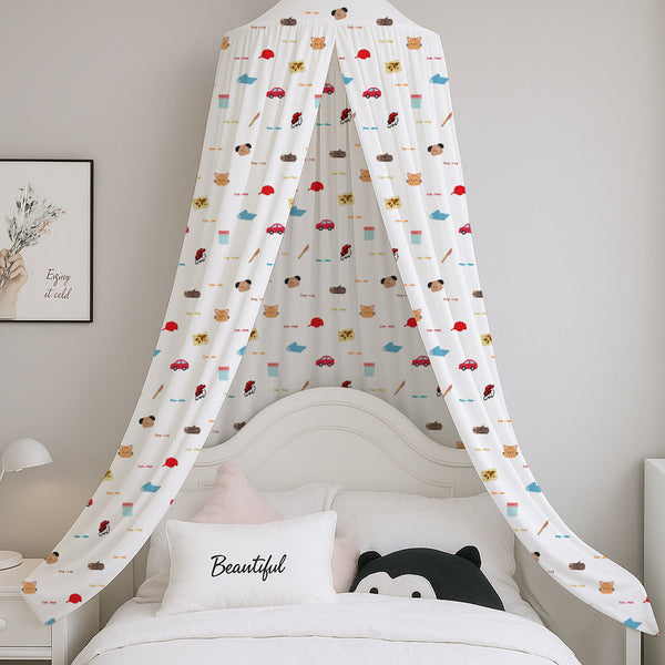 Rhyming-Characters Printed Canopy