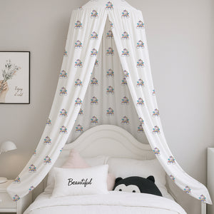 Unicorn With Rainbow Printed Canopy