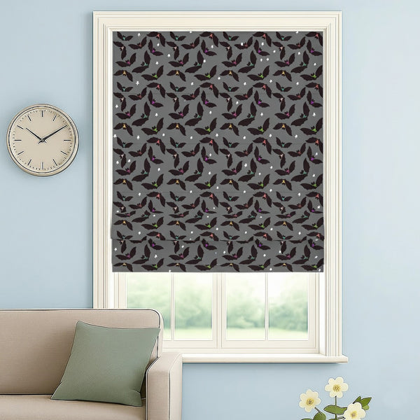 Bat Printed Roman Shades