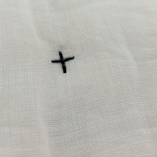 Plus-Stitch Linen Bed Coverlet