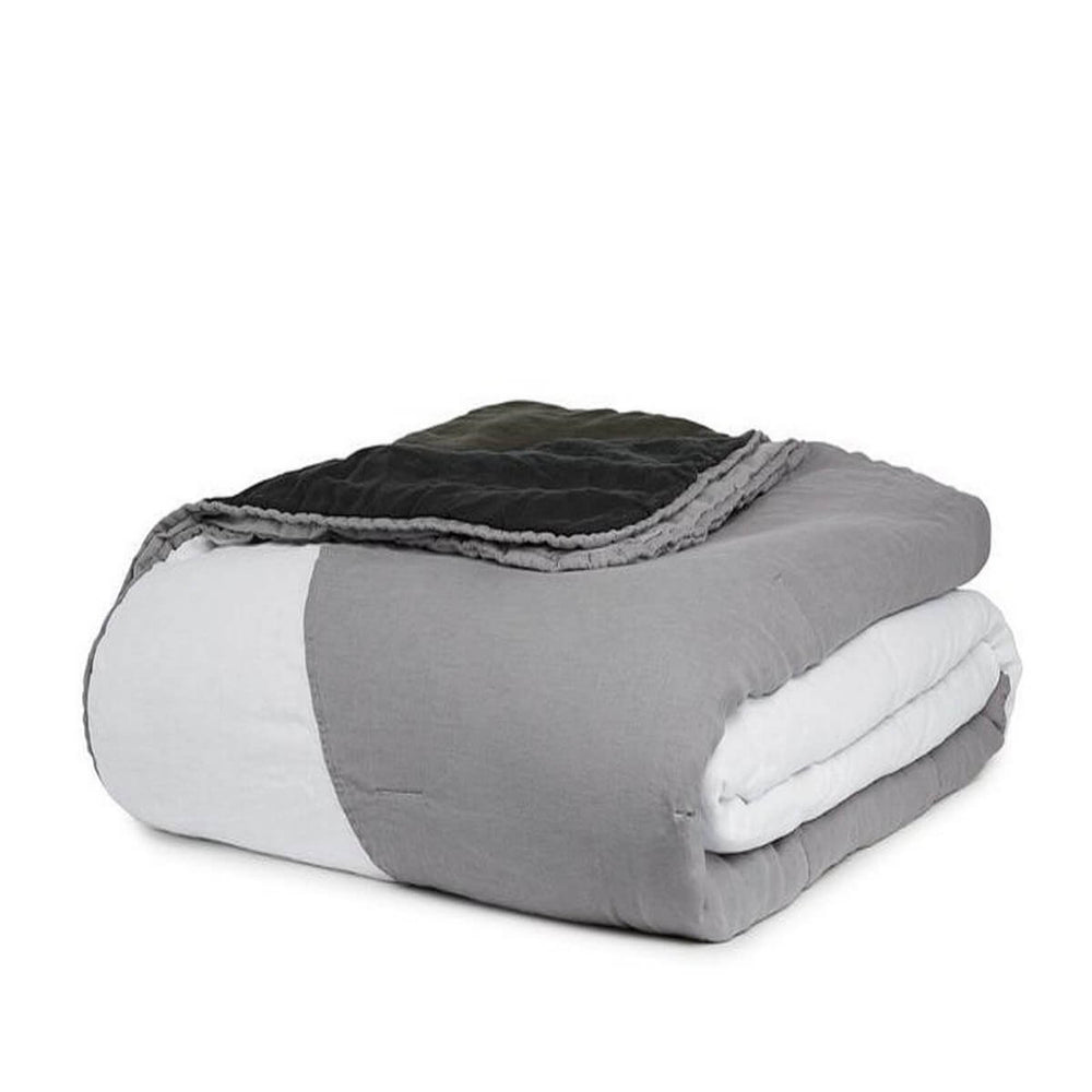 White & Grey Pieced Comforter