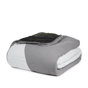 White & Grey Pieced Comforter