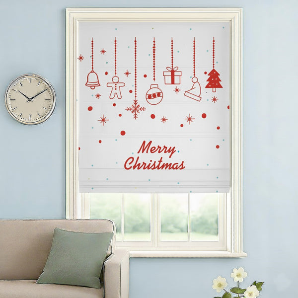 Christmas Ornament Roman Shades