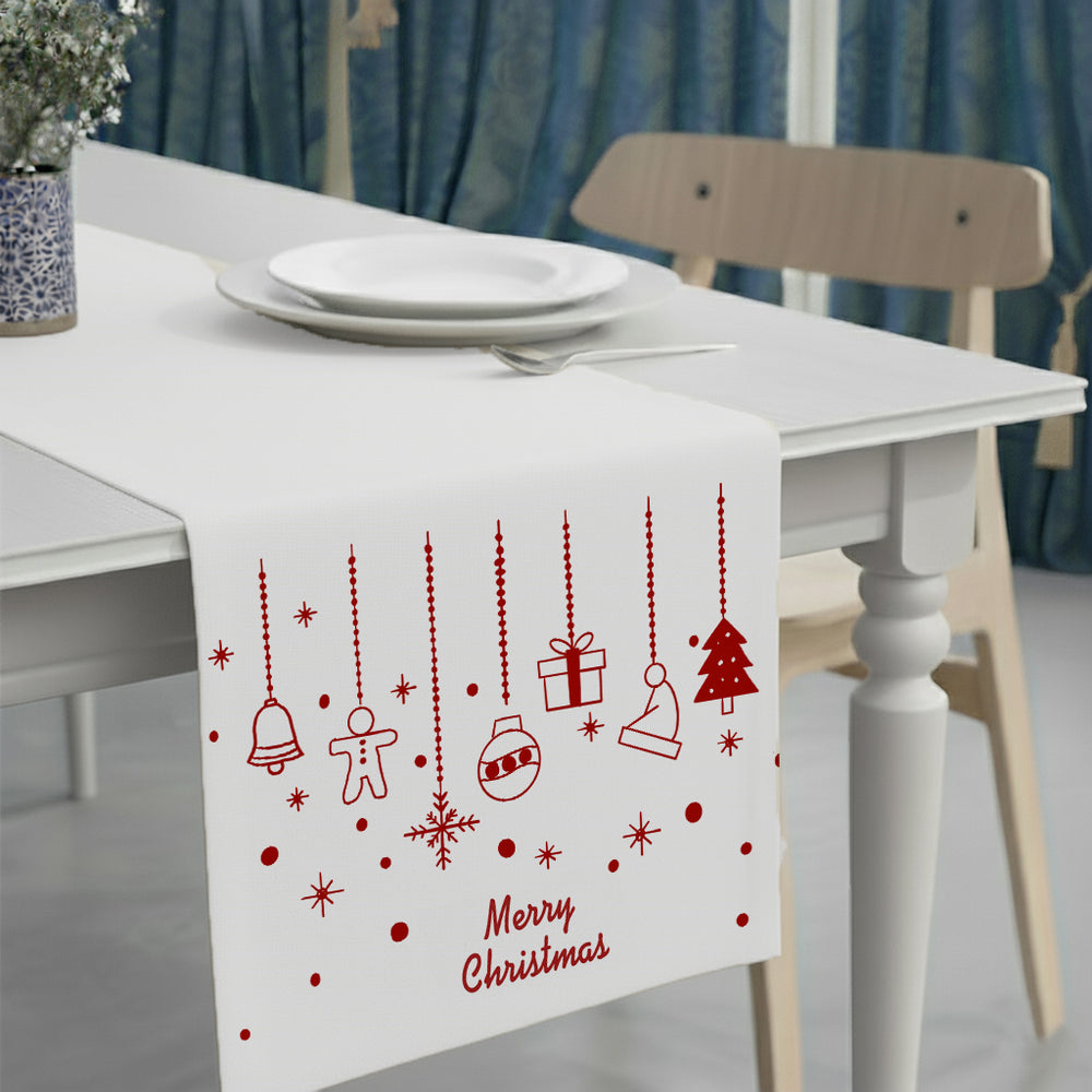 Christmas Ornaments Table Runner