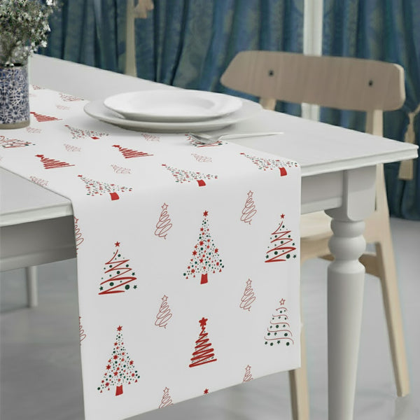Christmas Tree & Star Pattern Table Runner