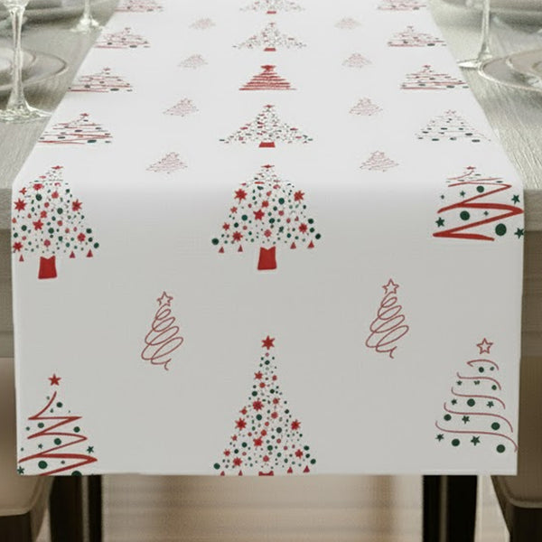 Christmas Tree & Star Pattern Table Runner