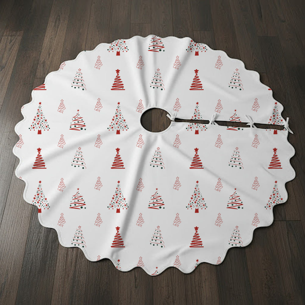 Christmas Tree & Star Pattern Tree Skirt