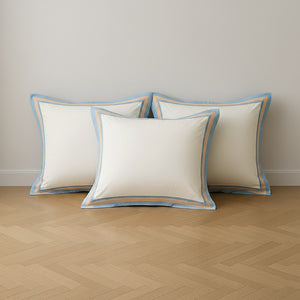 Contrast Border Frame Cotton Euro Sham