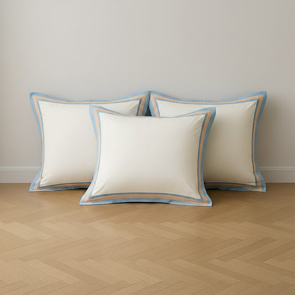 Contrast Border Frame Cotton Euro Sham