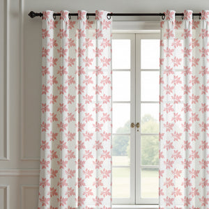 Delicate Leaf Seamless Pattern Curtain (Set of 2)