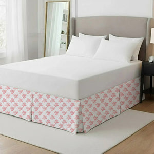 Delicate Leaf Seamless Pattern Tailored Bed Skirt