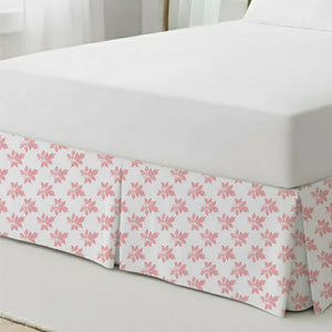 Delicate Leaf Seamless Pattern Tailored Bed Skirt