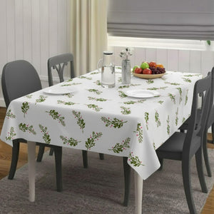 Leaf & Berry Pattern Table Cover - Water resistance