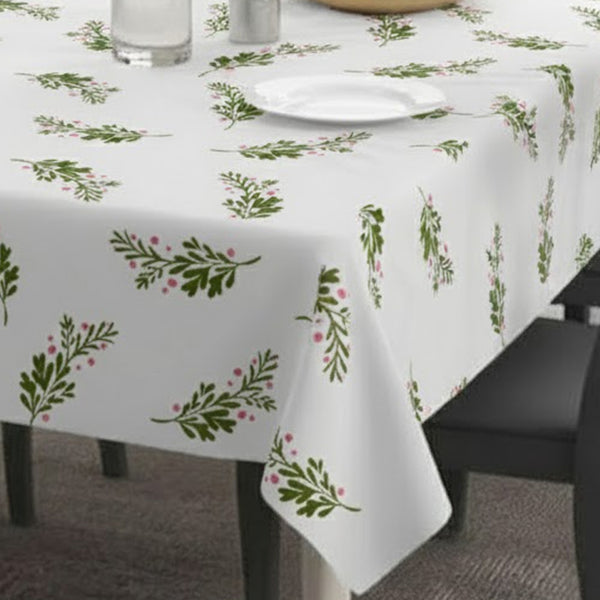 Leaf & Berry Pattern Table Cover - Water resistance