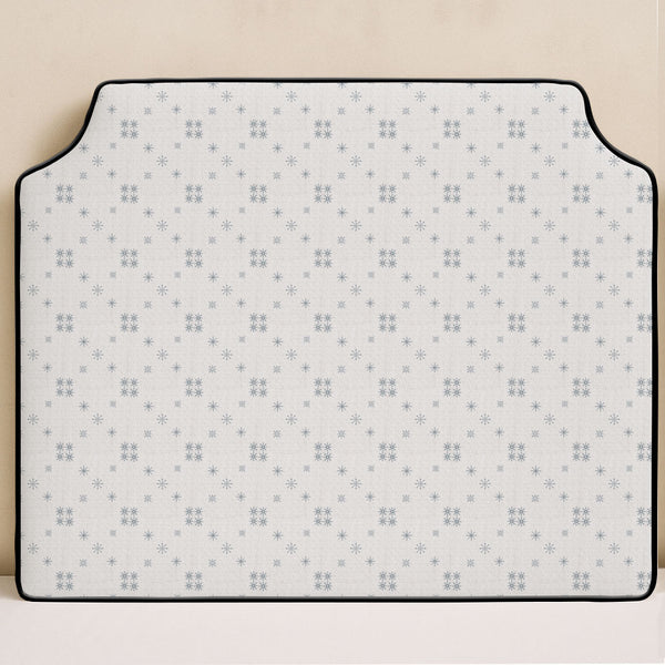 Pale Blue Snowflake Pattern Printed Headboard