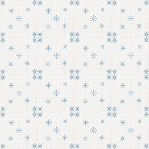 Pale Blue Snowflake Pattern Printed Chair Cover