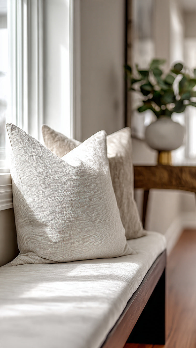 Bench Cushions by Pushplinen – Custom Comfort, Crafted for Your Space