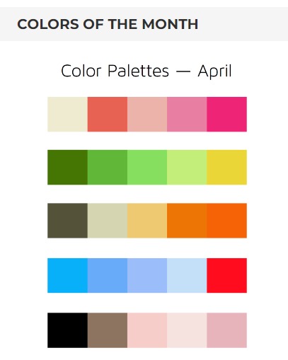 January Color Combos for bedding sets