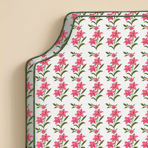 Pink Lily Floral Headboard