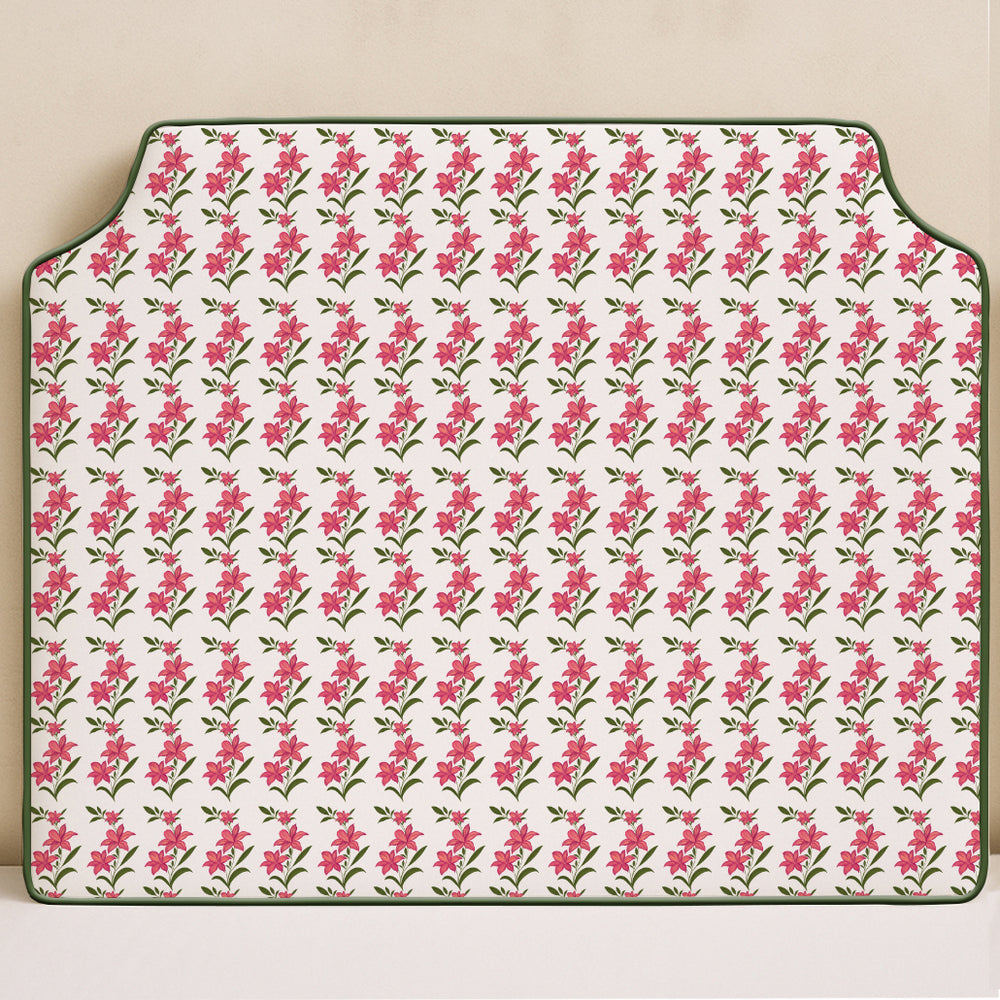 Pink Lily Floral Headboard