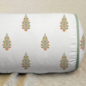 Floral Symmetric Blossom Pattern Bolster