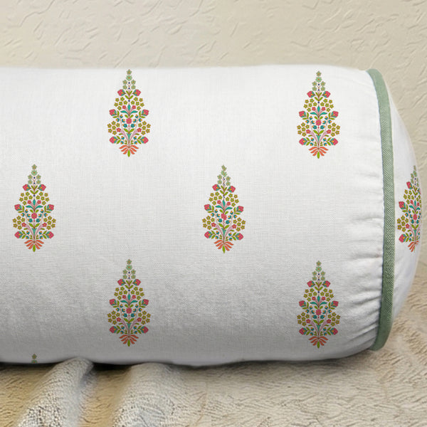 Floral Symmetric Blossom Pattern Bolster