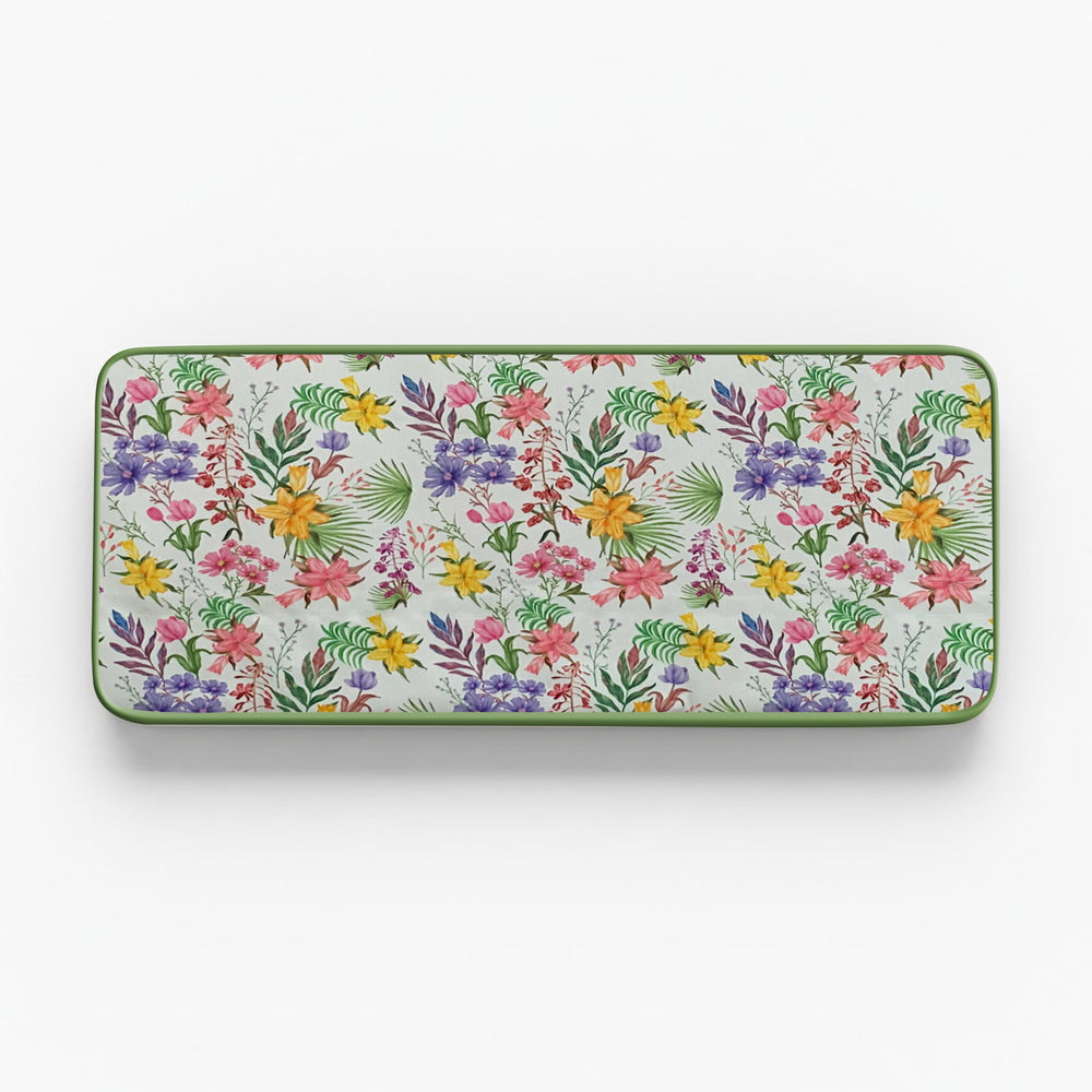 Floral Bunch Bench Cushion with Piping