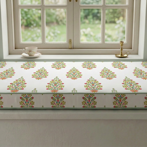 Floral Symmetric Blossom Bench Cushion