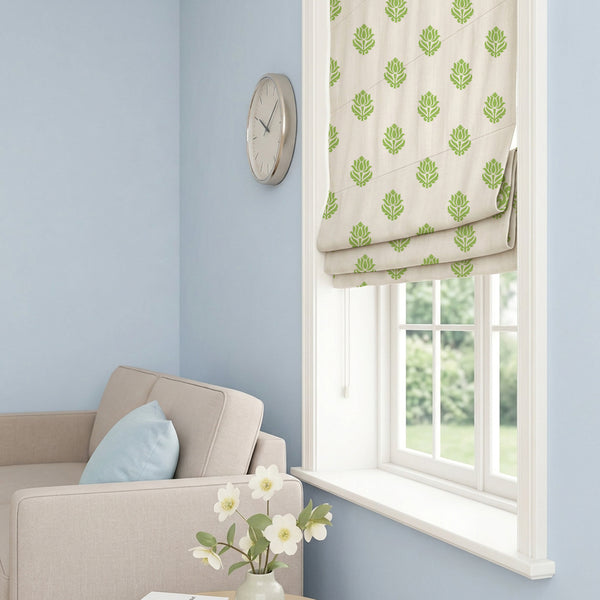 Heritage Leaf Bench Roman Shades