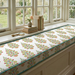Floral Symmetric Blossom Bench Cushion