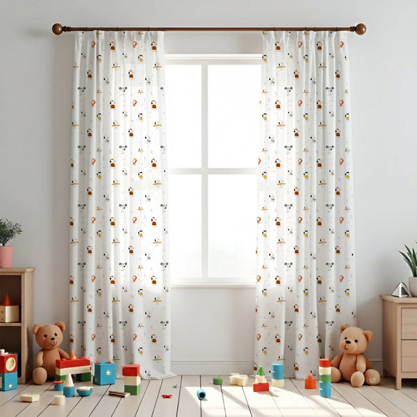Cartoon Snoopy Themed Baby Room Curtain