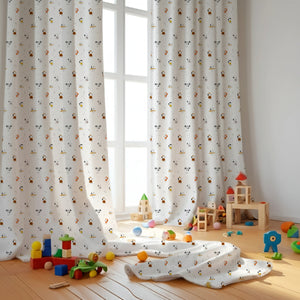 Cartoon Snoopy Themed Baby Room Curtain