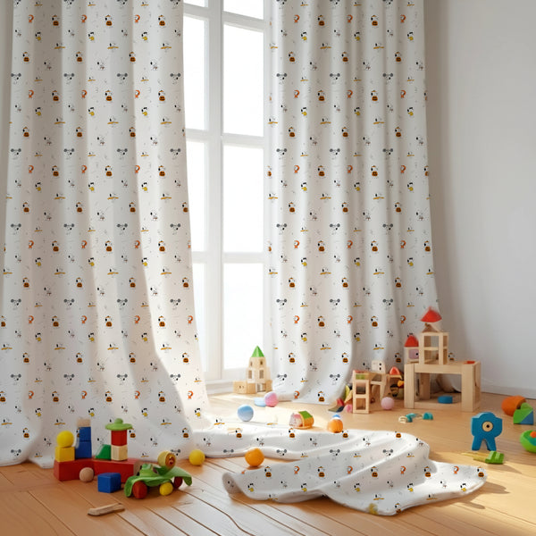 Cartoon Snoopy Themed Baby Room Curtain