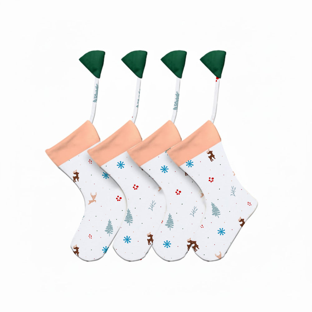 Christmas Elements Pattern Printed Stockings