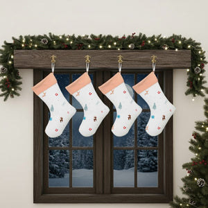 Christmas Elements Pattern Printed Stockings