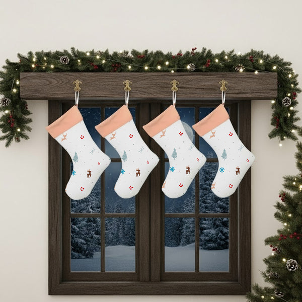 Christmas Elements Pattern Printed Stockings
