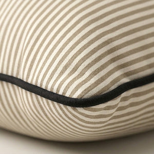 Luxury Striped Upholstered Euro Shams with Contrast Piping
