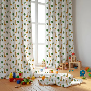 Giraffe Themed Baby Room Curtain