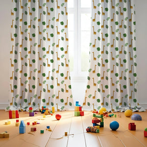 Giraffe Themed Baby Room Curtain