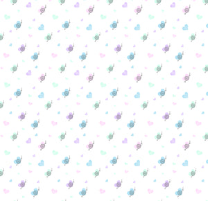 Heart and Snail Themed Baby Room Curtain